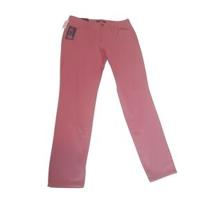 Chaps Womens Slim Leg Mid Rise Pink Slimming Fit Pants Size 8 206814866001